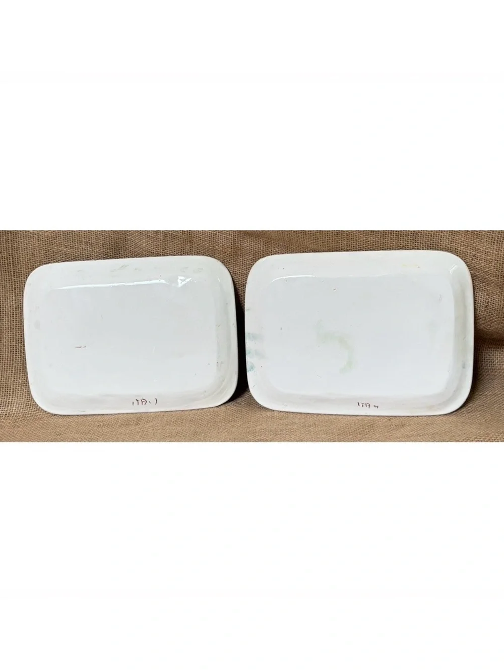 Vintage Italian Art Pottery Nove Rose Snack Plate Tray Set Majolica Cottagecore